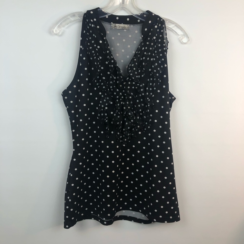 Carnaby | polka dot ruffle top